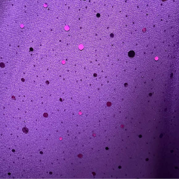 Purple Laura Petites Sleeveless Summer Top with shiny dots- size Small - Picture 5 of 6